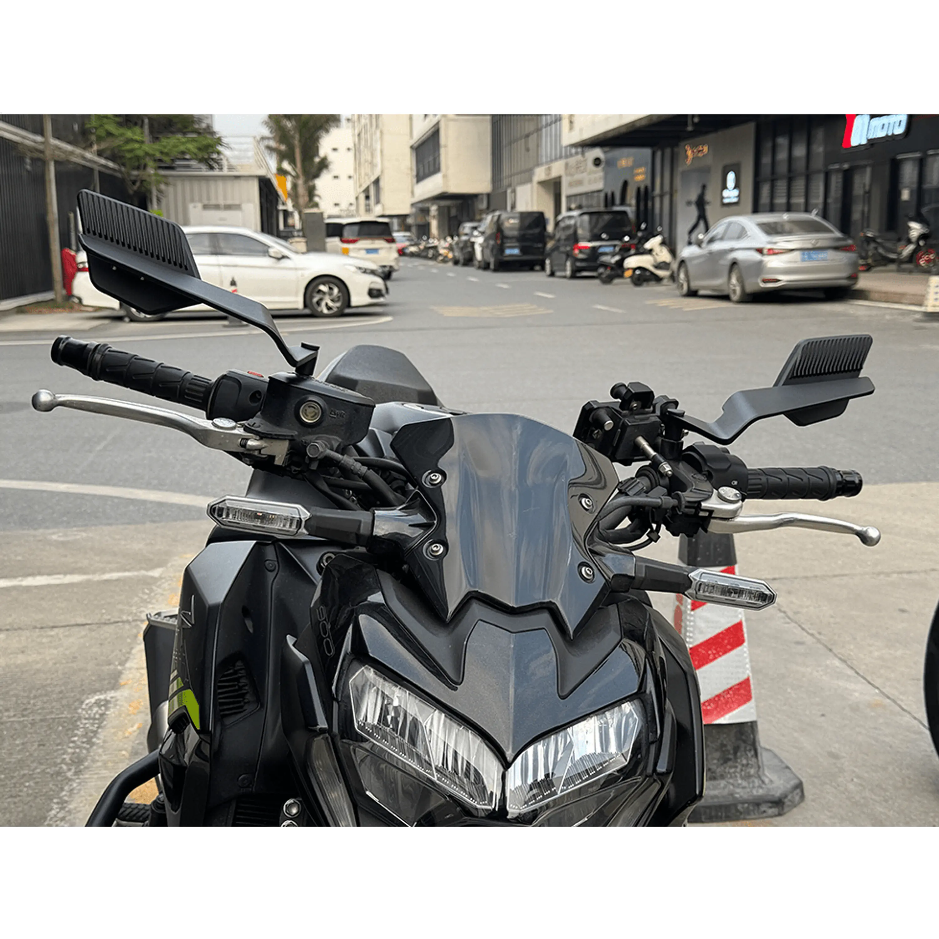 Espejos para moto moxi aleron sp abatibles con adaptadores 4