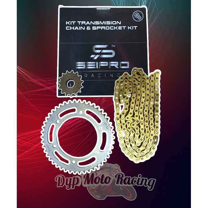 Kit de transmisión Yamaha fz 25 Fazer 250 seipro dorada 1
