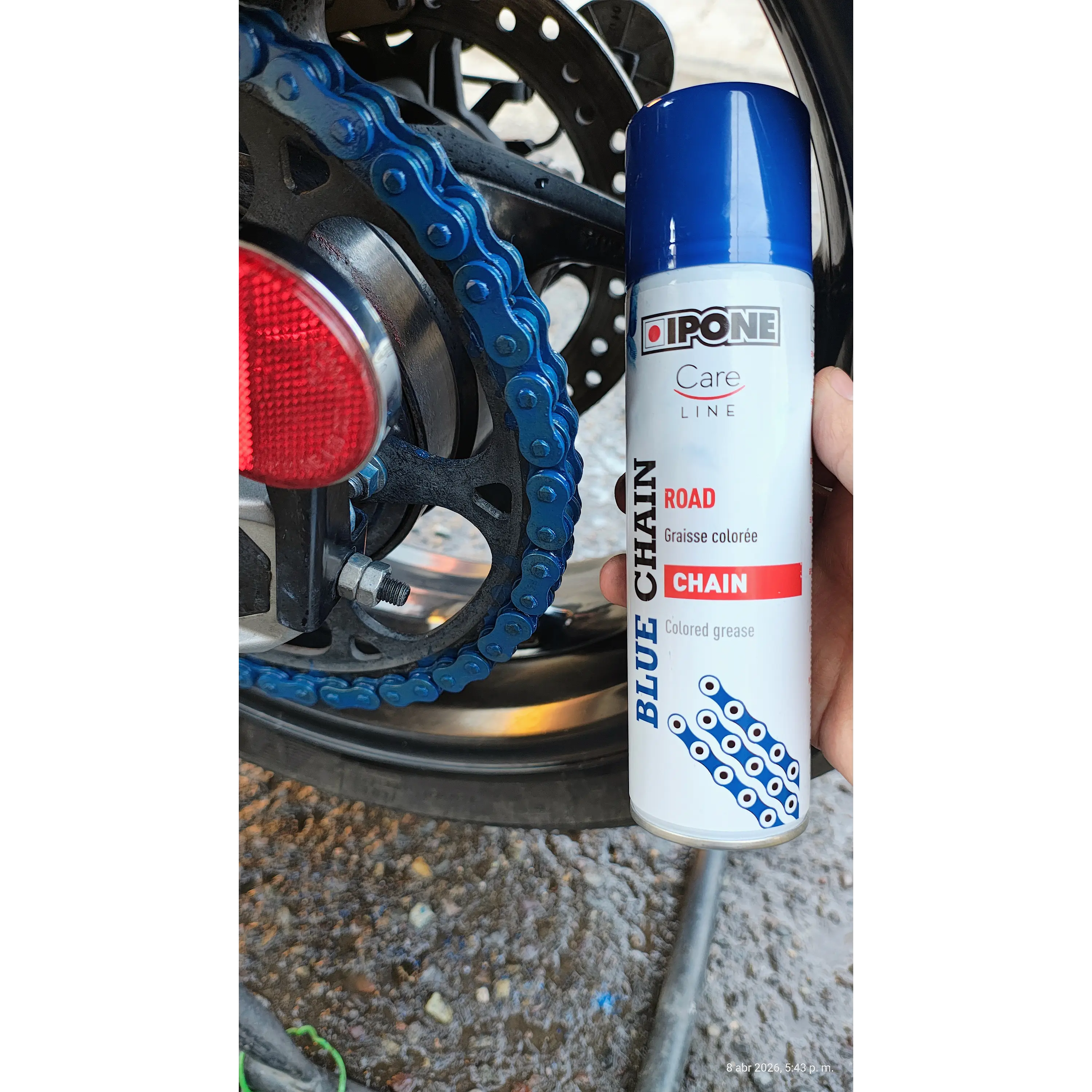 Lubricante de cadena ipone azul 250ml  2