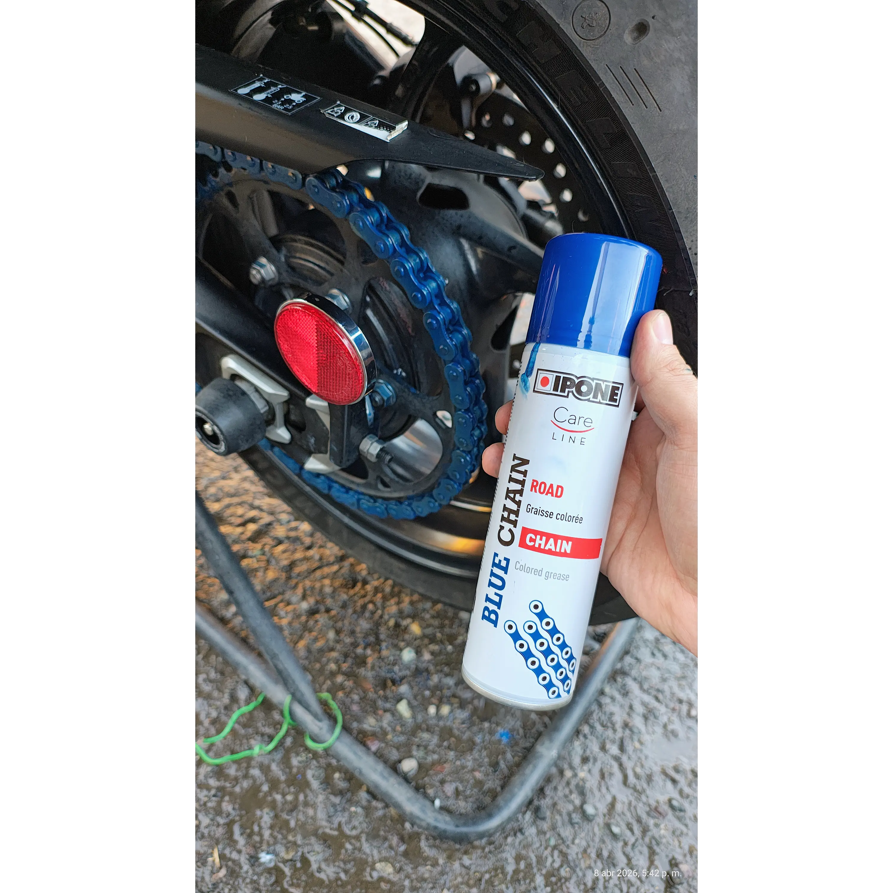 Lubricante de cadena ipone azul 250ml  3
