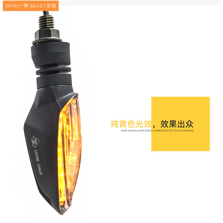 Intermitentes led motocicleta 1 par spirit beast 4
