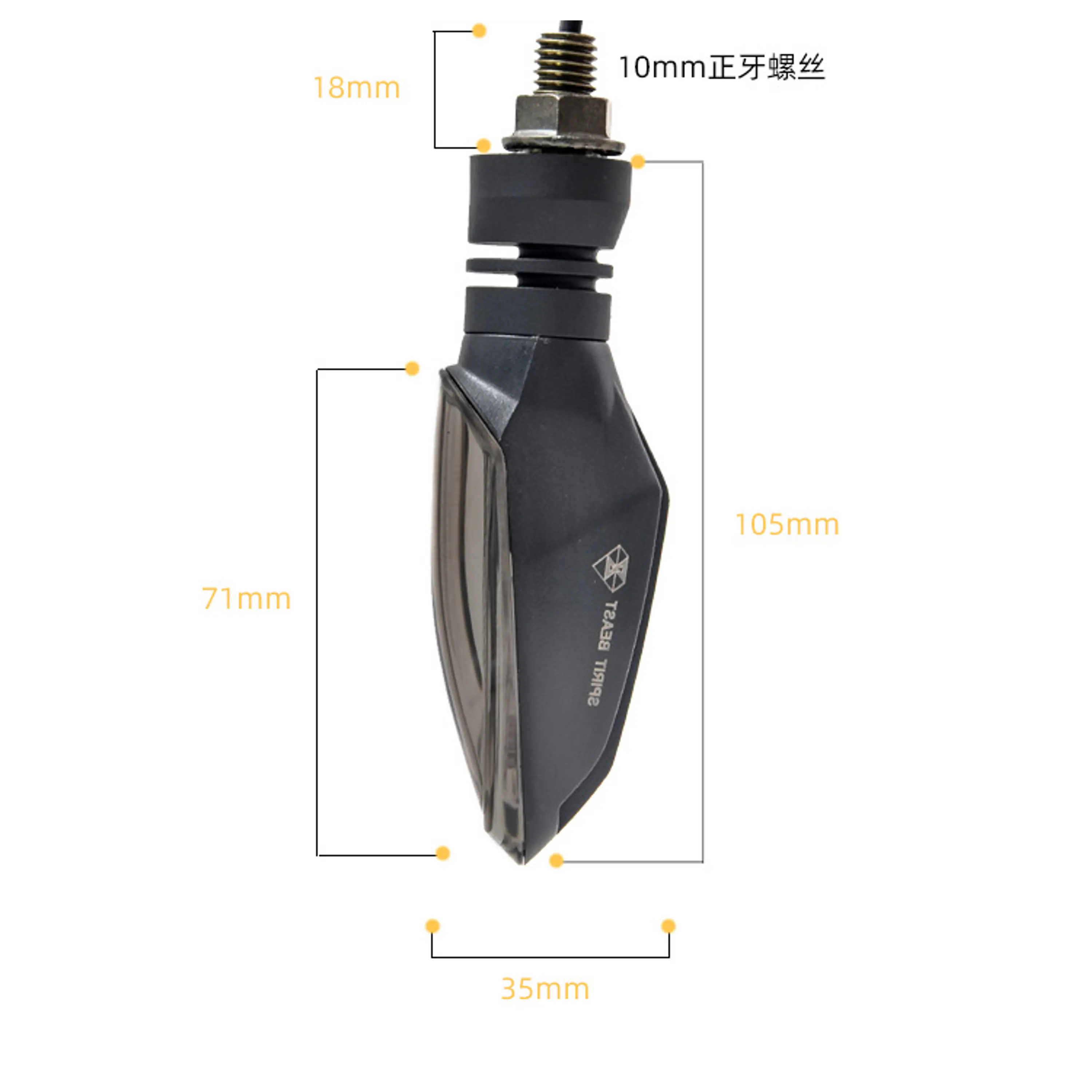 Intermitentes led motocicleta 1 par spirit beast 10