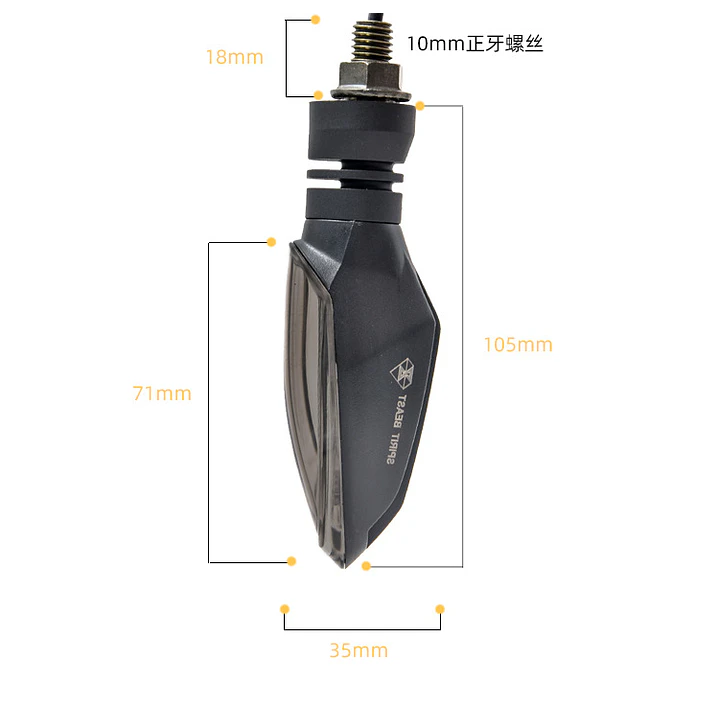 Intermitentes led motocicleta 1 par spirit beast 10