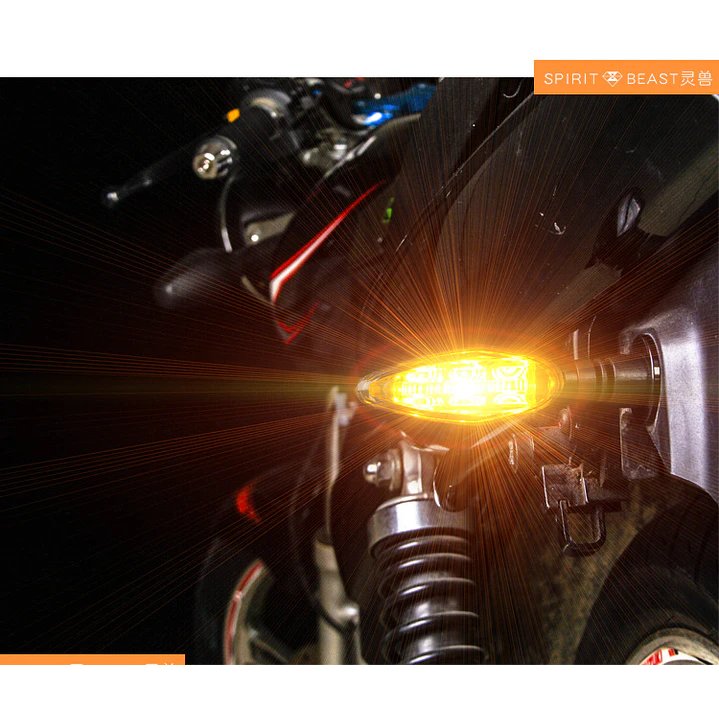 Intermitentes led motocicleta 1 par spirit beast 11