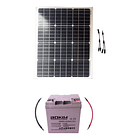 Kit De Ampliacion De Kit Solar Con Panel 50w Y Bateria 26ah 1