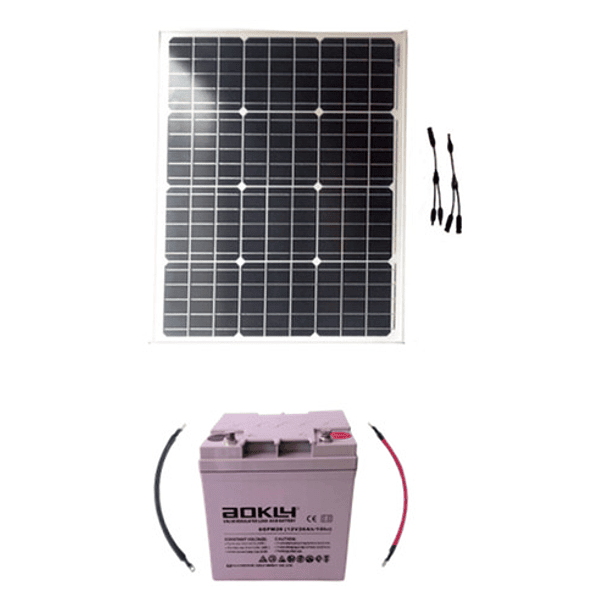 Kit De Ampliacion De Kit Solar Con Panel 50w Y Bateria 26ah