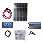 Kit Solar  Inversor 500w Panel 50w  Batería 20ah Control 20a 1