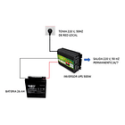 Inversor Cagador 500w, 12v/220v, Bateria 26ah, Servicio 24/7 2