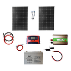 Kit Solar Inver 1000w Bat 100ah Panel 2x100w Controlador 30a 1
