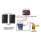 Kit Solar Invers  1000w Panel 2x100w Bater 2x55ah Control30a 2