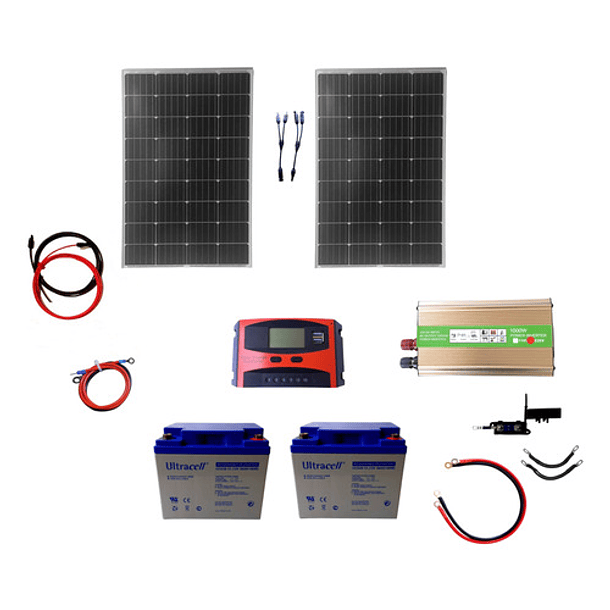 Bateria 76ah, Kit Solar Inver 100ow Panel Solal 2x100w, C30a 2