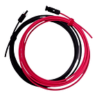 Cable Solar Fotovoltaico 6mm2,  20m, Rojo10/negro10 Con Mc4 1