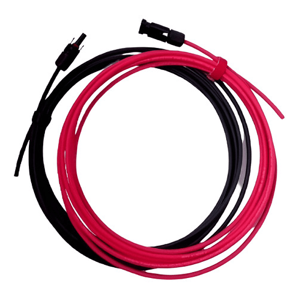Cable Solar Fotovoltaico 6mm2,  20m, Rojo10/negro10 Con Mc4 1