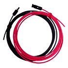 Cable Solar Fotovoltaico 6mm2,  20m, Rojo10/negro10 Con Mc4 2