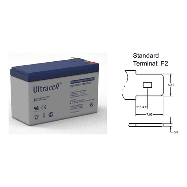 Batería  12v, 9ah,  Ultracell Original, Ciclo Profundo, Agm 3