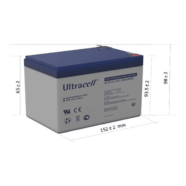 Batería  12v, 9ah,  Ultracell Original, Ciclo Profundo, Agm 4