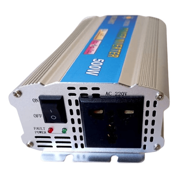 Inversor 12vdc/220vac, 500w, Util Taller/hogar/auto/camping