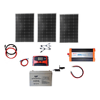 Kit Solar Inversor 2000w Onda Pura Panel 3x100w Motor Bomba 1