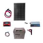 Kit Solar Inversor 500W, Controlador 20A, Batería 26 AH, Panel 50W 2