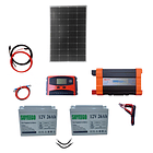 Kit Solar Inversor 1000w Onda Pura Bateria 2x26ah Panel 100w 4