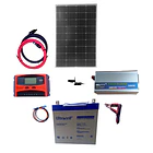 Kit Solar Panel 100w Inversor 500w Control 20a Batería 55 Ah 1