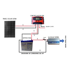 Kit Solar Panel 100w Inversor 500w Control 20a Batería 55 Ah 2