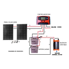 Kit Solar Inversor 1000w Onda Pura Bater 2x26ah Panel 2x100w 2