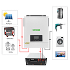 Kit Solar 3000w Onda Pur Mppt Pan 600w Bat 200ah Bomba Motor 5