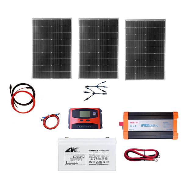 Kit  Solar Inversor  de 2000W Continuos de Onda Pura, 4000 Wpeak, BELTTT, BAP2000A, Apto Para Bombas, Motores, Refrigeradores,, ETC 