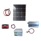 Kit Solar Inversor 500W, Controlador 20A, Batería 26 AH, Panel 50W 2