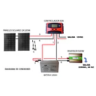 Kit Solar Inversor  1000W, Bateria 100Ah Panel 2x100W, Controlador 30A 1