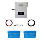 Kit UPS Inversor 3KW 24V/230V Onda Pura,  Baterías 2x150Ah, Litio, con Modulo de WIFI Incluido y Opción Solar 1