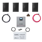 Kit Solar Inversor  1000w Onda Pura Panelea  4x100w Batería 100ah,  Aplica para Bombas y  Motores 1