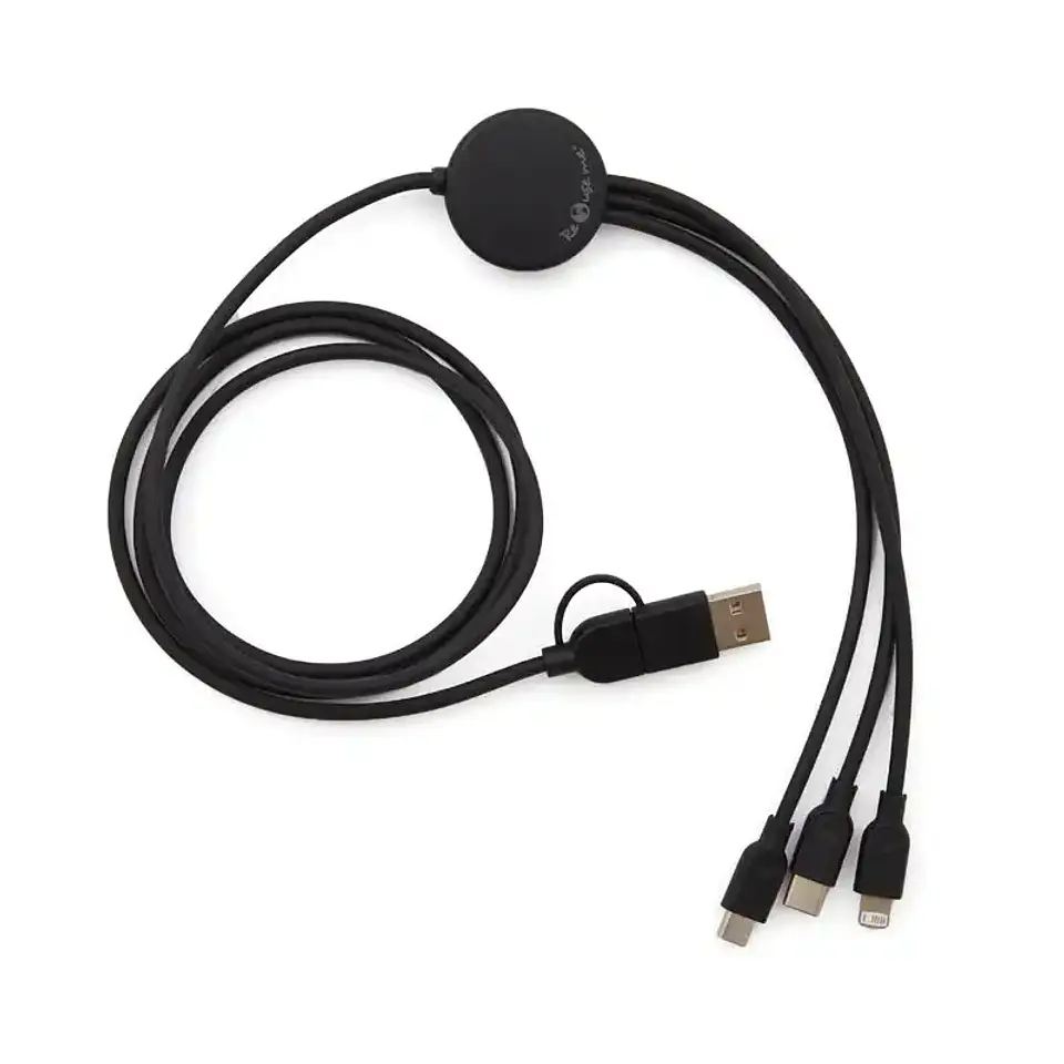 Cable Multicargador 3 en 1 Bambú de 122 cm 3