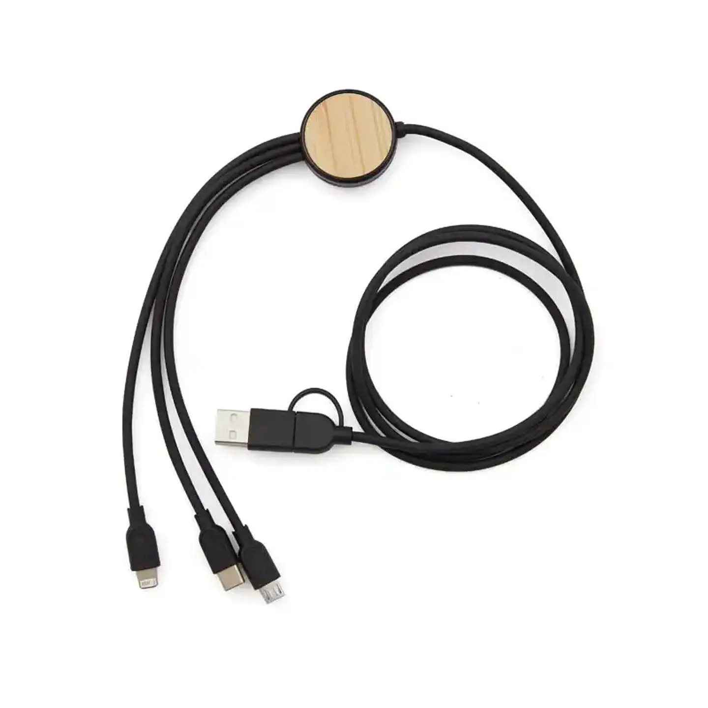 Cable Multicargador 3 en 1 Bambú de 122 cm 2