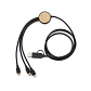 Cable Multicargador 3 en 1 Bambú de 122 cm - Miniatura 2