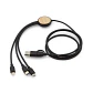 Cable Multicargador 3 en 1 Bambú de 122 cm - Miniatura 5