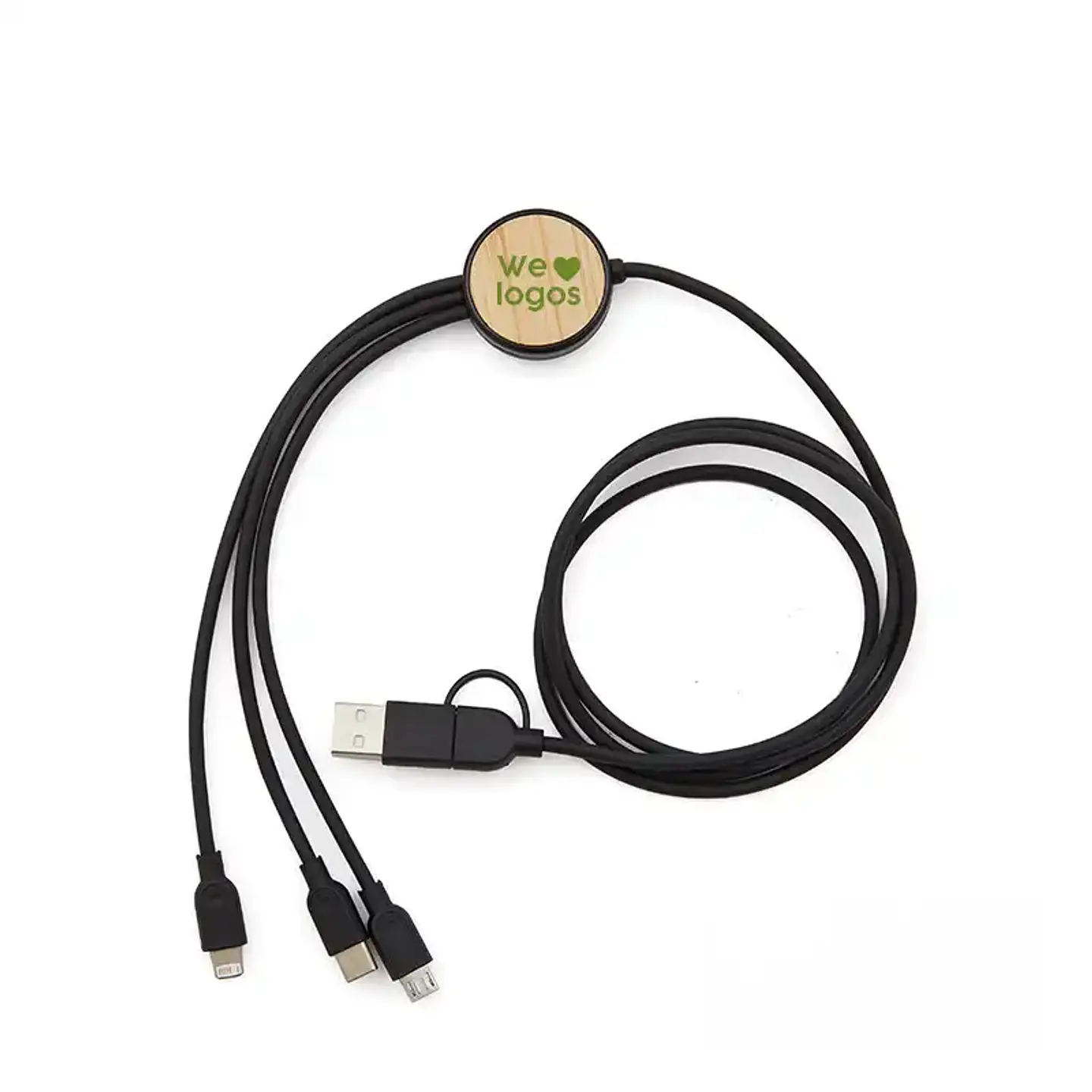 Cable Multicargador 3 en 1 Bambú de 122 cm 1