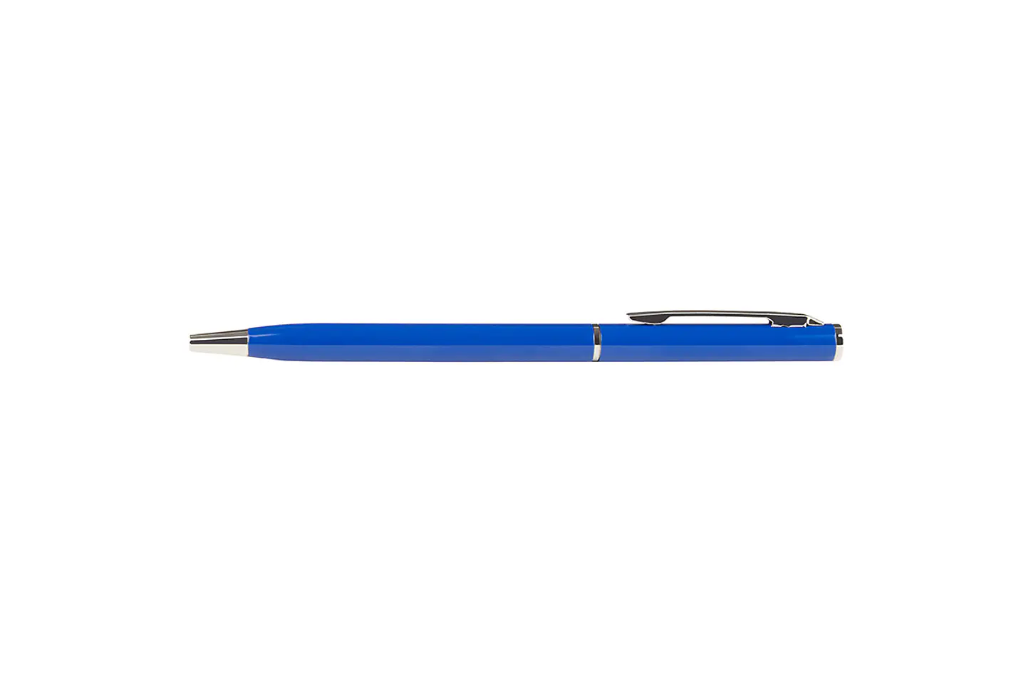 Bolígrafo Slim metálico con tinta azul 2