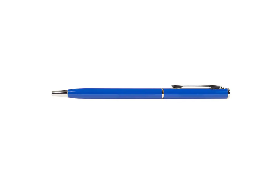 Bolígrafo Slim metálico con tinta azul 2