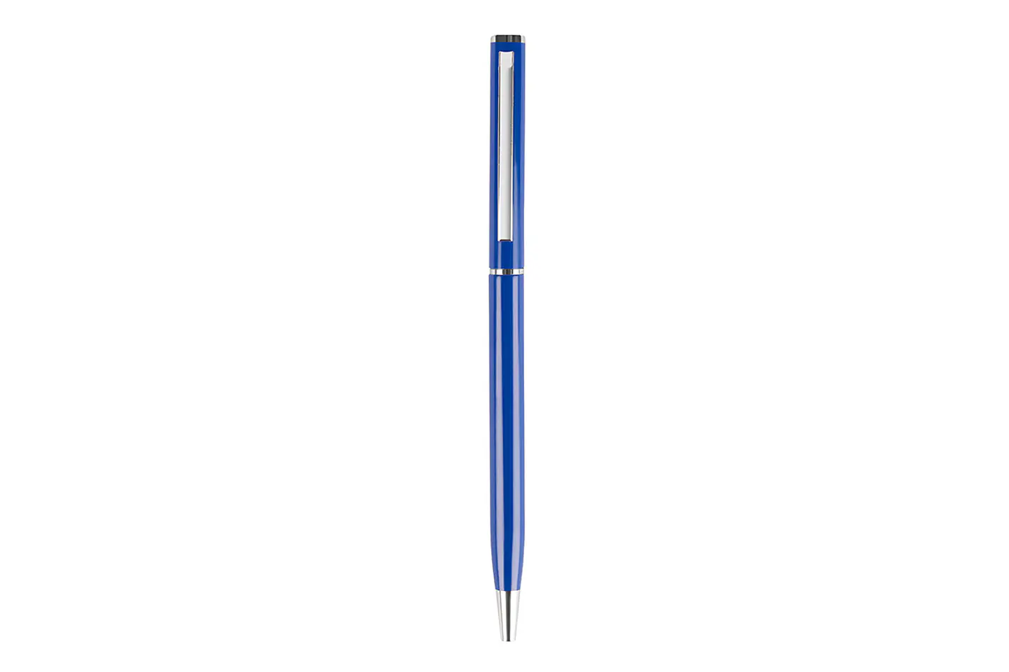Bolígrafo Slim metálico con tinta azul 3