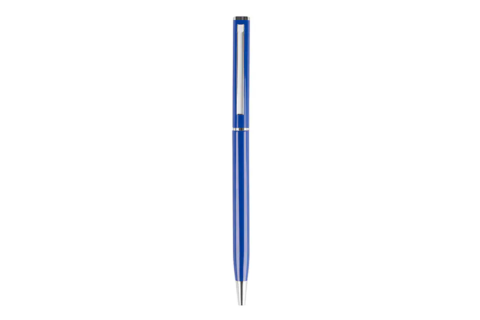 Bolígrafo Slim metálico con tinta azul 3