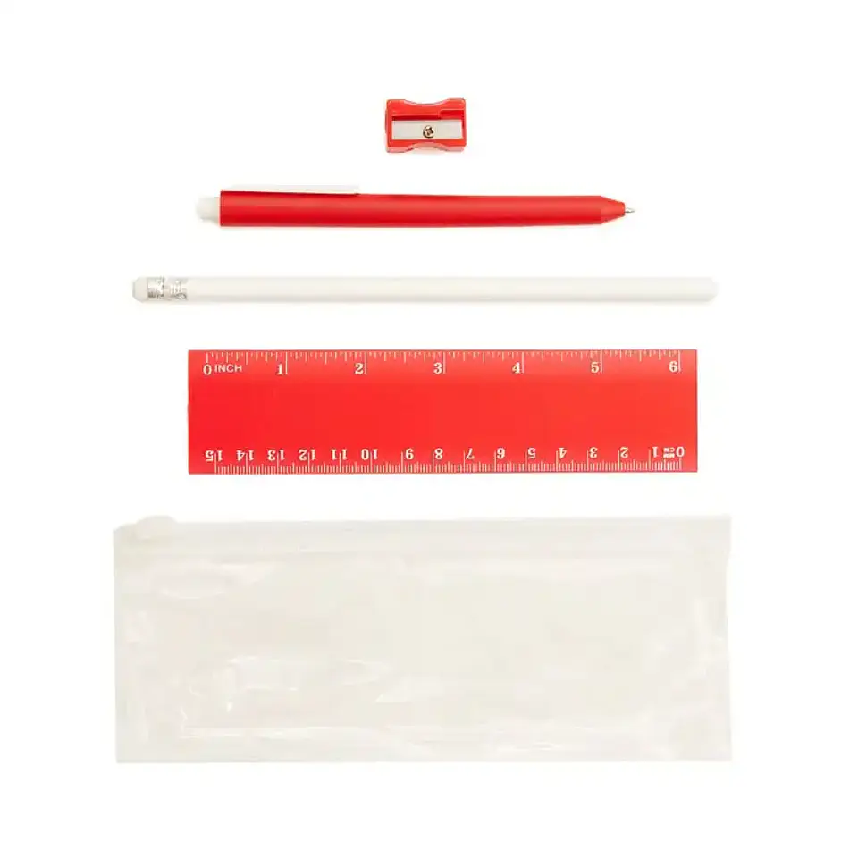 Set Stationery Visibility con cartuchera transparente 6