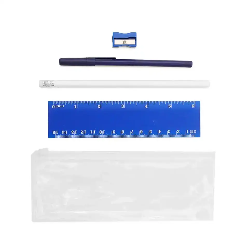 Set Stationery Visibility con cartuchera transparente 4