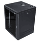 Gabinete Rack de Pared Tapas Laterales Removibles de 9U con Puerta en vidrio • Color: Negro  - Miniatura 4