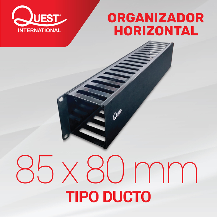 Organizador Horizontal de Cables Tipo Ducto de 80 x 85 mm 1