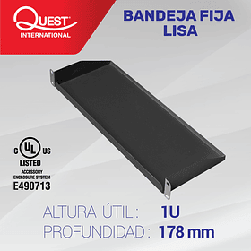 Bandeja Fija Lisa de 1U • Profundidad 178 mm