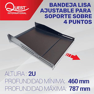 Bandeja Lisa Ajustable de 2U