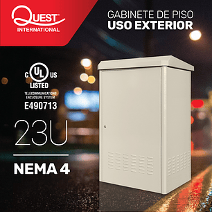 Gabinete para Exteriores de 23U - Montaje en Piso