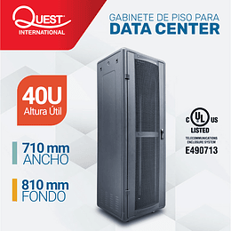 Gabinete de Piso 40U | Ancho: 710 mm • Fondo: 910 mm